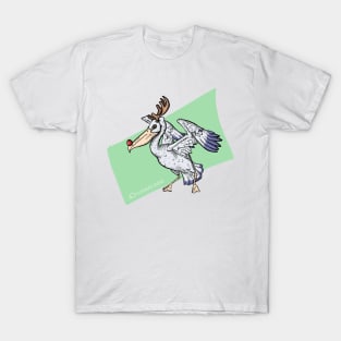 Christmas Pelican Reindeer T-Shirt